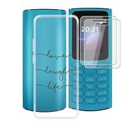 HGJTF Funda para Nokia 105 4G 2023 (1.8") + 2 X Protector de Pantalla, Ultrafino Transparente TPU Fundas Suave Silicona Antichoque Case Carcasa para Nokia 105 4G 2023 - WN92