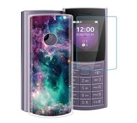 HGJTF Funda para Nokia 110 4G 2023 (1.8") con [1 X Cristal Templado Película], Ultrafina Suave Silicone Case Transparente Antichoque TPU Carcasa para Nokia 110 4G 2023 - Cielo Estrellado