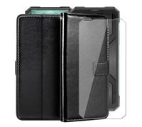 HGJTFANY Cartera Funda para Doogee S200X VIP (6.72") + Cristal Templado Película, Flip Folio Cuero Carcasa Funciones de Soporte, con Forro Suave de TPU Cover para Doogee S200X VIP - Black