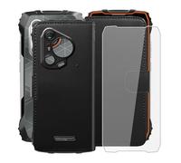 HGJTFANY Funda + Cristal Templado para Blackview BL7000 (6.78"), HD Vidrio Templado con Flip PU Leather Carcasa Soporte Plegable Función de Cover Billetera Case - Black