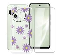 HGJTFANY Funda para Alcatel V3 Pro 5G (6.67") con [1 X Cristal Templado Película], Ultrafina Suave Silicone Case Transparente Antichoque TPU Carcasa para Alcatel V3 Pro 5G - XT41