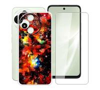 HGJTFANY Funda para Alcatel V3 Pro 5G (6.67") con [1 X Cristal Templado Película], Ultrafina Suave Silicone Case Transparente Antichoque TPU Carcasa para Alcatel V3 Pro 5G - XT147