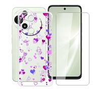 HGJTFANY Funda para Alcatel V3 Pro 5G (6.67") con [1 X Cristal Templado Película], Ultrafina Suave Silicone Case Transparente Antichoque TPU Carcasa para Alcatel V3 Pro 5G - XT123