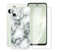 HGJTFANY Funda para Alcatel V3 Pro 5G (6.67") con [1 X Cristal Templado Película], Ultrafina Suave Silicone Case Transparente Antichoque TPU Carcasa para Alcatel V3 Pro 5G - WM73