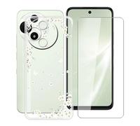 HGJTFANY Funda para Alcatel V3 Pro 5G (6.67") con [1 X Cristal Templado Película], Ultrafina Suave Silicone Case Transparente Antichoque TPU Carcasa para Alcatel V3 Pro 5G - WM91