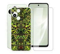 HGJTFANY Funda para Alcatel V3 Pro 5G (6.67") con [1 X Cristal Templado Película], Ultrafina Suave Silicone Case Transparente Antichoque TPU Carcasa para Alcatel V3 Pro 5G - XT119