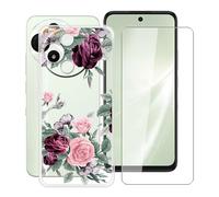 HGJTFANY Funda para Alcatel V3 Pro 5G (6.67") con [1 X Cristal Templado Película], Ultrafina Suave Silicone Case Transparente Antichoque TPU Carcasa para Alcatel V3 Pro 5G - YQ12