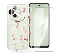 HGJTFANY Funda para Alcatel V3 Pro 5G (6.67") con [1 X Cristal Templado Película], Ultrafina Suave Silicone Case Transparente Antichoque TPU Carcasa para Alcatel V3 Pro 5G - WM84