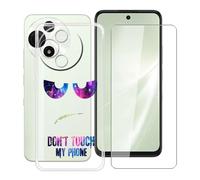 HGJTFANY Funda para Alcatel V3 Pro 5G (6.67") con [1 X Cristal Templado Película], Ultrafina Suave Silicone Case Transparente Antichoque TPU Carcasa para Alcatel V3 Pro 5G - DUO4