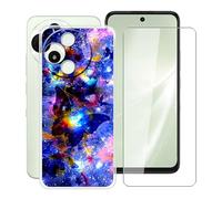 HGJTFANY Funda para Alcatel V3 Pro 5G (6.67") con [1 X Cristal Templado Película], Ultrafina Suave Silicone Case Transparente Antichoque TPU Carcasa para Alcatel V3 Pro 5G - XT146