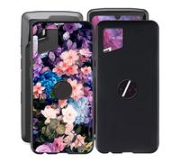 HGJTFANY Funda para Crosscall Stellar-M6 (6.10"), 2 Piezas Ultrafina TPU Bumper Phone Case, Negro Suave Silicone Antiarañazos Carcasa para Crosscall Stellar-M6 Funda - Muro de Flores