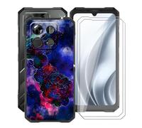 HGJTFANY Funda para Doogee Blade GT Pro (6.72") + 2 x Cristal Templado Película, Negro Silicona Antichoque Cover Ultrafina Suave TPU Anti-caída Carcasa para Doogee Blade GT Pro - Nube Rosa