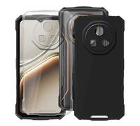 HGJTFANY Funda para Doogee Fire 7 (6.60 Pulgadas), Negro + Transparente Silicona Case, Ultrafina Suave TPU Bumper Caso Antichoque Anti Rasguño Protectora Carcasa para Doogee Fire 7