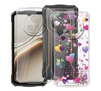 HGJTFANY Funda para Doogee Fire 7 (6.60"), Ultrafina Transparente Suave Silicone Antichoque Funda, Anti Rasguño TPU Bumper Carcasa para Doogee Fire 7 - Clear + YQ29