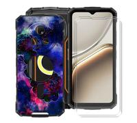 HGJTFANY Funda para Doogee Fire 7 Pro (6.56") + 2 x Cristal Templado Película, Negro Silicona Antichoque Cover Ultrafina Suave TPU Anti-caída Carcasa para Doogee Fire 7 Pro - Nube Rosa