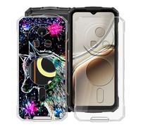 HGJTFANY Funda para Doogee Fire 7 Pro (6.56"), Ultrafina Transparente Suave Silicone Antichoque Funda, Anti Rasguño TPU Bumper Carcasa para Doogee Fire 7 Pro - Clear + XT113