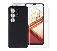 HGJTFANY Funda para Doogee Note 56X Pro (6.56 Pulgadas), Negro + Transparente Silicona Case, Ultrafina Suave TPU Bumper Caso Antichoque Anti Rasguño Protectora Carcasa para Doogee Note 56X Pro