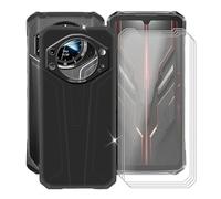 HGJTFANY Funda para Doogee S119 (6.72") + 4 x Cristal Templado Película, Negro Silicona Antichoque Cover Ultrafina Suave TPU Anti-caída Carcasa para Doogee S119 - Negro