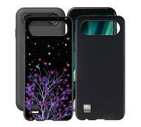HGJTFANY Funda para Doro Aurora A10 (4.50"), 2 Piezas Ultrafina TPU Bumper Phone Case, Negro Suave Silicone Antiarañazos Carcasa para Doro Aurora A10 Funda - Noche Púrpura