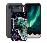 HGJTFANY Funda para Doro Aurora A10 (4.50"), Ultrafina TPU Bumper Phone Case Negro Suave Silicone Antiarañazos Carcasa para Doro Aurora A10 Funda - Lobo Punk