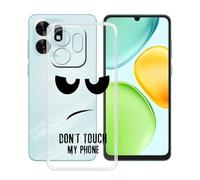HGJTFANY Funda para Honor 500 Smart (6.75"), Ultrafino Transparente Silicone Antichoque Cover Case, Suave TPU Anti Rasguño Carcasa para Honor 500 Smart - No me toques