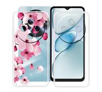 HGJTFANY Funda para Oukitel C5 (6.52"), Ultrafina Transparente Suave Silicone Antichoque Funda, Anti Rasguño TPU Bumper Carcasa para Oukitel C5 - Clear + WM113