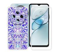 HGJTFANY Funda para Oukitel C5 (6.52"), Ultrafina Transparente Suave Silicone Antichoque Funda, Anti Rasguño TPU Bumper Carcasa para Oukitel C5 - Clear + XT118