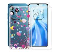 HGJTFANY Funda para Oukitel C51 (6.80"), 2 Pezzi Ultrafino Clear Suave Silicone Antichoque Funda, Anti Rasguño TPU Bumper Carcasa para Oukitel C51 - Globo Rosa