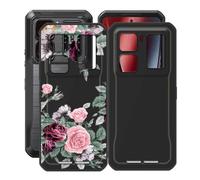 HGJTFANY Funda para Oukitel WP300 5G (6.80"), 2 Piezas Ultrafina TPU Bumper Phone Case, Negro Suave Silicone Antiarañazos Carcasa para Oukitel WP300 5G Funda - Rosa roja