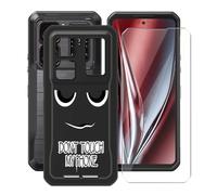 HGJTFANY Funda para Oukitel WP300 5G (6.80") + Cristal Templado Película, Negro Silicona Antivibración Cover Ultrafina Suave TPU Anti-caída Carcasa para Oukitel WP300 5G -DUO6