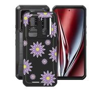 HGJTFANY Funda para Oukitel WP300 5G (6.80"), Ultrafina TPU Bumper Phone Case Negro Suave Silicone Antiarañazos Carcasa para Oukitel WP300 5G Funda - Flor Morada