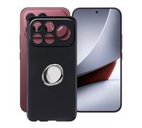 HGJTFANY Funda para Poco F9 Ultra con 360° Rotación Anillo | Rotación Anillo con Soporte, Negro Anti Rasguño Case, Ultrafina Suave TPU Carcasa para Poco F9 Ultra 6.9 IN