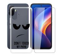 HGJTFANY Funda para TCL K70 XE (6.80") con [1 X Cristal Templado Película], Ultrafina TPU Antichoque Case Transparente Suave Silicone Carcasa para TCL K70 XE - No me toques