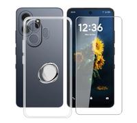 HGJTFANY Funda para TCL NxtPaper 70, Cristal Templado, Anillo Soporte