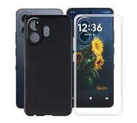 HGJTFANY Funda para TCL NxtPaper 70 Pro (6.90 Pulgadas), Negro + Transparente Silicona Case, Ultrafina Suave TPU Bumper Caso Antichoque Anti Rasguño Protectora Carcasa para TCL NxtPaper 70 Pro