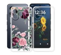 HGJTFANY Funda para TCL NxtPaper 70 Pro (6.90"), Ultrafina Transparente Suave Silicone Antichoque Funda, Anti Rasguño TPU Bumper Carcasa para TCL NxtPaper 70 Pro - Clear + YQ12