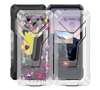 HGJTFANY Funda para Ulefone Armor 34+ (6.95"), Ultrafina Transparente Suave Silicone Antichoque Funda, Anti Rasguño TPU Bumper Carcasa para Ulefone Armor 34+ - Clear + YQ29