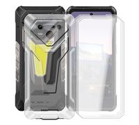 HGJTFANY Funda para Ulefone Armor 34 Pro (6.95") + 4 x Cristal Templado Protector Pantalla, Ultrafina Transparente Antichoque Caso Suave TPU Silicona Carcasa para Ulefone Armor 34 Pro