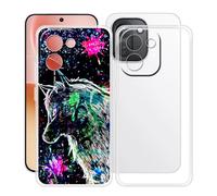 HGJTFANY Funda para Vivo iQOO Z11 (6.83"), Ultrafina Transparente Suave Silicone Antichoque Funda, Anti Rasguño TPU Bumper Carcasa para Vivo iQOO Z11 - Clear + XT113