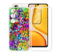 HGJTFANY Funda para Vivo Y50e (6.74"), Ultrafina Transparente Suave Silicone Antichoque Funda, Anti Rasguño TPU Bumper Carcasa para Vivo Y50e - Clear + XT117