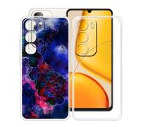 HGJTFANY Funda para Vivo Y50e (6.74"), Ultrafina Transparente Suave Silicone Antichoque Funda, Anti Rasguño TPU Bumper Carcasa para Vivo Y50e - Clear + XT114
