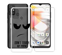 HGJTFANY Funda para ZTE Nubia A76 (6.50") con [1 X Cristal Templado Película], Ultrafina TPU Antichoque Case Transparente Suave Silicone Carcasa para ZTE Nubia A76 - No me toques