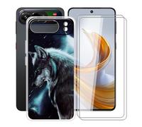 HGJTFANY Funda para ZTE Nubia Air Pro (6.77") 2 X Cristal Templado Película, Ultrafina TPU Antichoque Case Transparente Suave Silicone Carcasa para ZTE Nubia Air Pro - Soledad