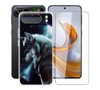 HGJTFANY Funda para ZTE Nubia Air Pro (6.77") con [1 X Cristal Templado Película], Ultrafina TPU Antichoque Case Transparente Suave Silicone Carcasa para ZTE Nubia Air Pro - Soledad