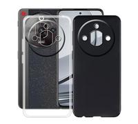 HGJTFANY Funda para ZTE Nubia Focus Pro 5G (6.72 Pulgadas), Negro + Transparente Silicona Case, Ultrafina Suave TPU Bumper Caso Antichoque Anti Rasguño Protectora Carcasa para ZTE Nubia Focus Pro 5G