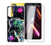 HGJTFANY Funda para ZTE Nubia Neo 3 (6.80") + 2 x Cristal Templado Protector Pantalla, Ultrafina Transparente Antichoque Caso Suave TPU Silicona Carcasa para ZTE Nubia Neo 3 - XT113