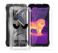 HGJTFANY TPU Funda para Blackview Rock 3 con Cristal Templado - DUO5