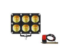 Hgkqbomb 6/8/10 Lente 12V Foco Auxiliar Para Motocicleta Luces Antiniebla Trabajo Bombilla Proyector Faro Delantero Lámpara Conducción Eléctrica Adicional Faro Motocicleta Faro Delantero(6LED switch)