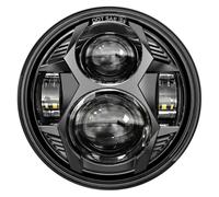 Hgkqbomb Faro LED De 5,75 Pulgadas Con Luces Altas Y Bajas DRL Para Dyna Para Sportster Para Softail Para FXST Para FXSTB Para FXSTC Faro 5 3/4 Pulgadas Faro Motocicleta Faro Delantero(Negro)