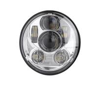 Hgkqbomb Faro LED Motocicleta 5,75 Pulgadas Para Victory Para Indian Para Scout 15-17 Para Victory Para Octane 2017 Proyector LED DRL 5 3/4 Pulgadas Faro Motocicleta Faro Delantero(5.75 silver B)